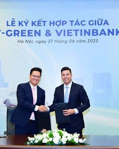V-Green và VietinBank ký kết hợp tác, đồng hành phát triển hạ tầng trạm sạc ô tô điện Vinfast