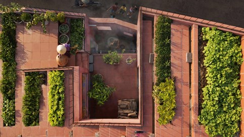 “The Red Roof” - Ngôi nhà mang đậm nét thôn quê với vườn rau bậc thang trên mái