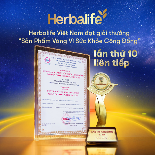 Herbalife Việt Nam đạt giải thưởng “Sản Phẩm V&#224;ng V&#236; Sức Khỏe Cộng Đồng” lần thứ 10 li&#234;n tiếp - Ảnh 3