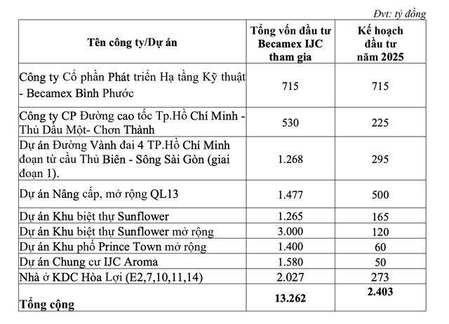 Becamex IJC: Mục ti&#234;u năm 2025 tổng doanh thu 2.086 tỷ đồng, đẩy mạnh đầu tư hạ tầng v&#224; bất động sản - Ảnh 1