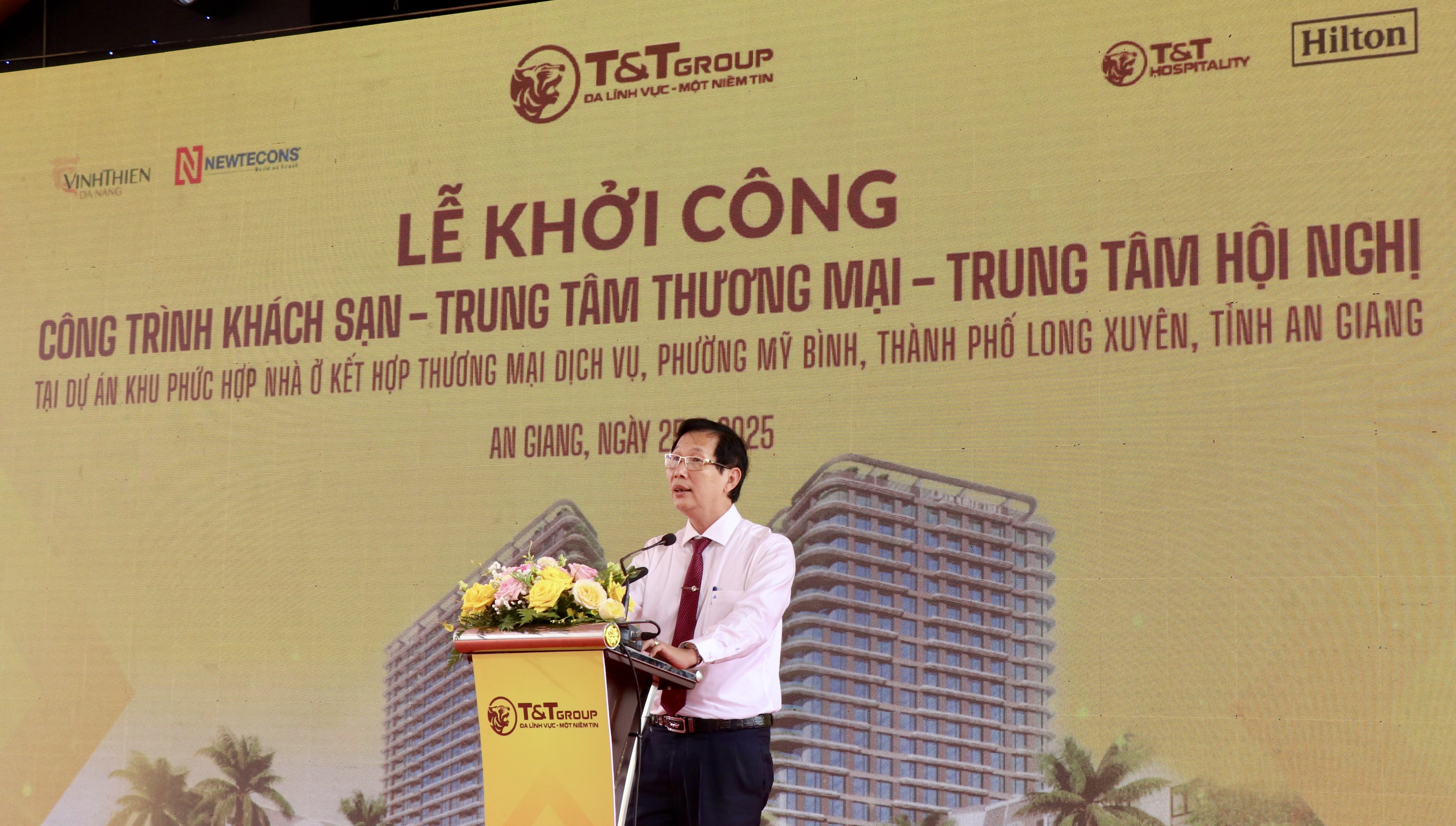 &Ocirc;ng L&ecirc; Văn Phước, Ph&oacute; Chủ tịch Thường trực UBND tỉnh An Giang ph&aacute;t biểu tại sự kiện &nbsp;