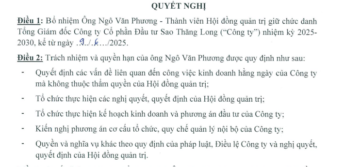 Công ty Đầu tư Sao Thăng Long (DST) có Tổng Giám đốc mới - Ảnh 1 Công ty Đầu tư Sao Thăng Long (DST) có Tổng Giám đốc mới - Ảnh 1