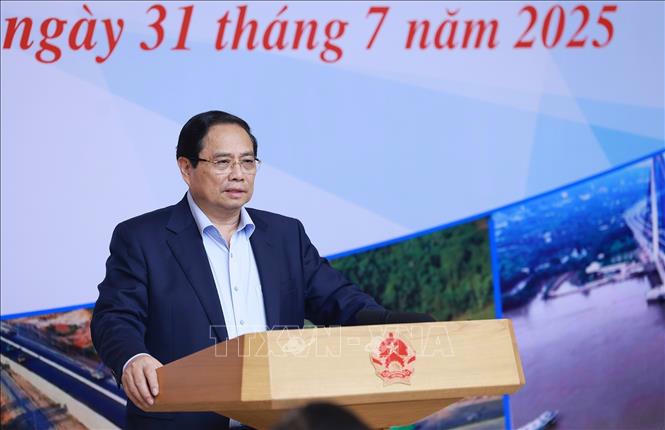Thủ tướng Phạm Minh Chính chủ trì hội nghị. Ảnh: Dương Giang/TTXVN Thủ tướng Phạm Minh Chính chủ trì hội nghị. Ảnh: Dương Giang/TTXVN