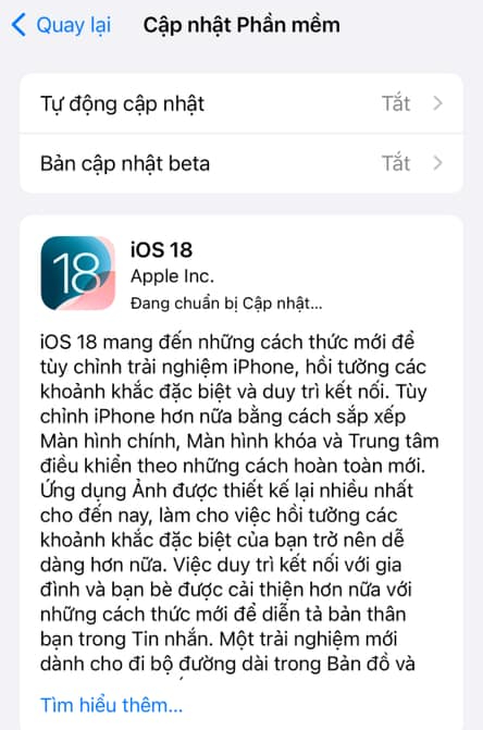 iOS 18 đ&atilde; ch&iacute;nh thức cho tải về nhưng người d&ugrave;ng lại gặp nhiều lỗi &nbsp;