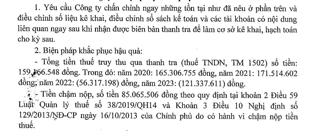 C&#244;ng ty TNHH Chiyoda Intergre Việt Nam bị phạt, truy thu thuế gần 280 triệu đồng - Ảnh 3