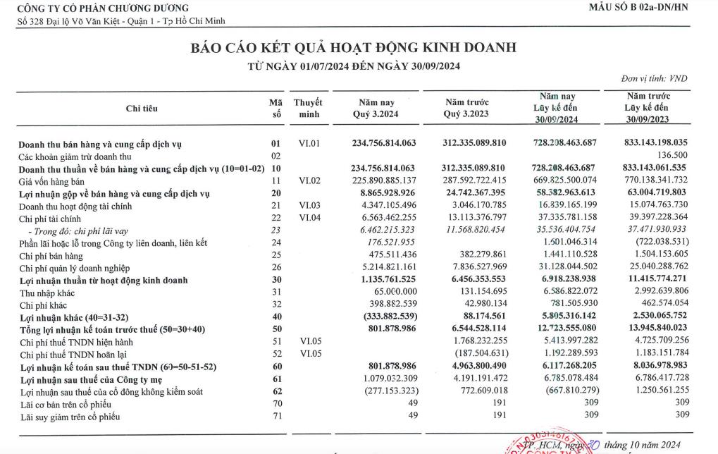 C&#244;ng ty Chương Dương (CDC): Bị phạt hơn 322 triệu đồng do c&#244;ng bố th&#244;ng tin sai lệch, mới ho&#224;n th&#224;nh gần 13% kế hoạch lợi nhuận năm - Ảnh 1