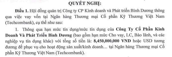 C&#244;ng ty Kinh doanh v&#224; Ph&#225;t triển B&#236;nh Dương (TDC) muốn vay 500 tỷ đồng để bổ sung vốn - Ảnh 2