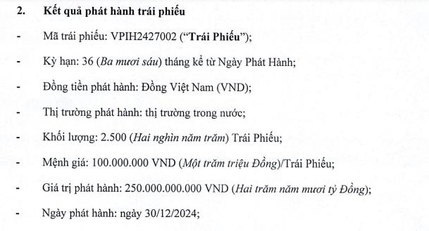 Đầu tư Văn Ph&#250; - Invest (VPI) huy động th&#224;nh c&#244;ng 250 tỷ đồng tr&#225;i phiếu chỉ trong một ng&#224;y - Ảnh 1