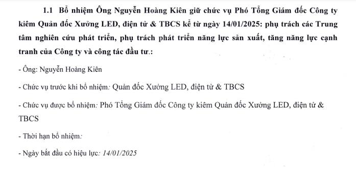 B&#243;ng đ&#232;n Ph&#237;ch nước Rạng Đ&#244;ng (RAL) bổ nhiệm 2 Ph&#243; Tổng Gi&#225;m đốc - Ảnh 1