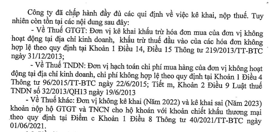 Vi phạm thuế, C&#244;ng ty cổ phần Tầm Nh&#236;n bị phạt, truy thu hơn 265 triệu đồng - Ảnh 2