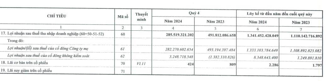 D&#249; &#39;hụt hơi&#39; trong qu&#253; IV/2024, Đạm C&#224; Mau (DCM) vẫn b&#225;o l&#227;i sau thuế cả năm tăng 20% - Ảnh 2