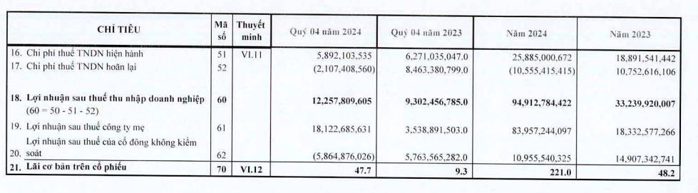 L&#227;i cả năm 2024 của SAM Holdings (SAM) đạt gần 95 tỷ đồng, gấp 2,8 lần c&#249;ng kỳ - Ảnh 2