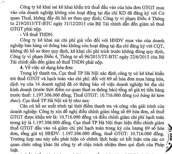 Vướng sai phạm về thuế, C&#244;ng ty Điện cơ Thống Nhất bị phạt v&#224; truy thu thuế hơn 577,3 triệu đồng - Ảnh 2