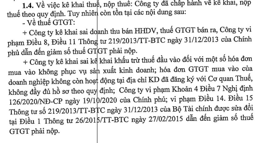 Công ty TNHH Lê Huy vướng loạt vi phạm thuế, bị phạt và truy thu gần 740 triệu đồng - Ảnh 2 Công ty TNHH Lê Huy vướng loạt vi phạm thuế, bị phạt và truy thu gần 740 triệu đồng - Ảnh 2