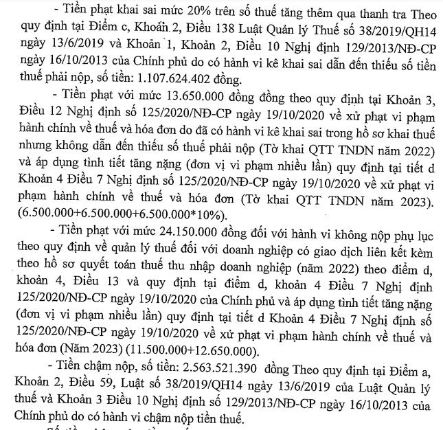 Vướng nhiều sai phạm về thuế, C&#244;ng ty BOT Vietracimex 8 bị phạt v&#224; truy thu hơn 8,3 tỷ đồng - Ảnh 4