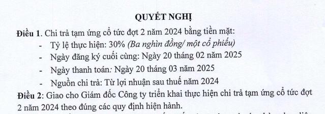 Kinh doanh khởi sắc, Cơ kh&#237; v&#224; Kho&#225;ng sản H&#224; Giang (HGM) dự chi 38 tỷ đồng trả cổ tức - Ảnh 1