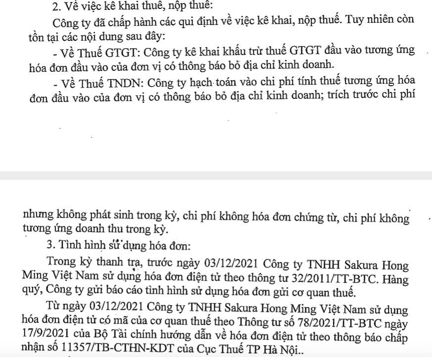 Vướng vi phạm thuế, c&#244;ng ty sản xuất linh kiện, phụ t&#249;ng xe m&#225;y Sakura Hong Ming Việt Nam bị phạt, truy thu hơn 530 triệu đồng - Ảnh 2