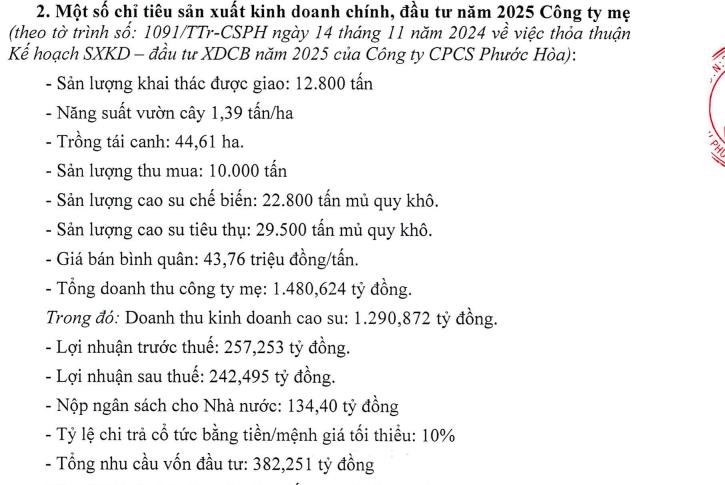 Đ&#225;nh gi&#225; năm 2025 c&#243; nhiều th&#225;ch thức v&#224; cơ hội đan xen, Cao su Phước H&#242;a (PHR) đặt mục ti&#234;u &#39;đi l&#249;i&#39; - Ảnh 1