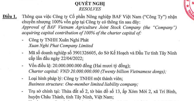 Kết quả kinh doanh 2024 ấn tượng, N&#244;ng nghiệp BaF Việt Nam (BAF) chi 760 tỷ đồng th&#224;nh lập 3 c&#244;ng ty con ở T&#226;y Ninh - Ảnh 3