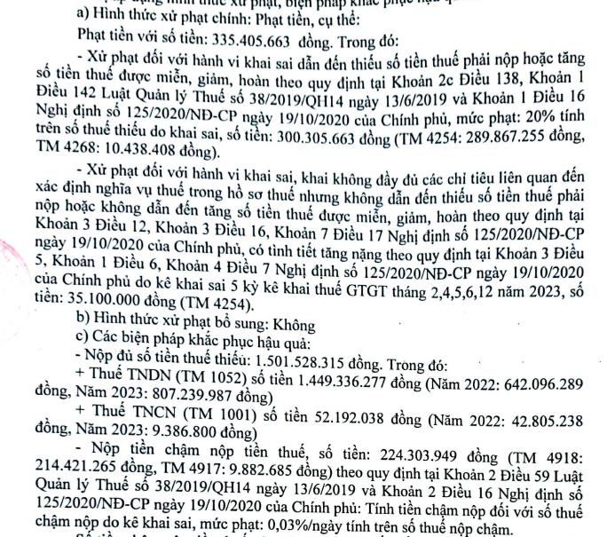 Xi măng S&#224;i Sơn (SCJ): L&#227;i năm 2024 tăng ấn tượng, vừa bị phạt v&#224; truy thu thuế gần 2,1 tỷ đồng - Ảnh 3