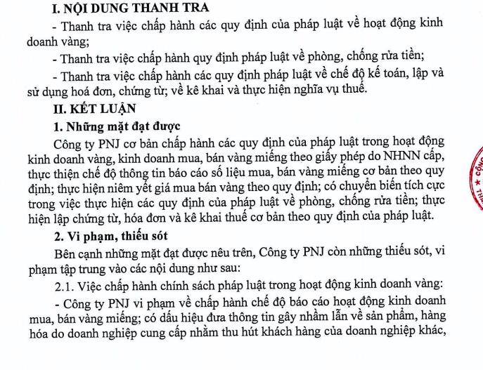 Vàng bạc đá quý Phú Nhuận (PNJ) bị chuyển hồ sơ sang Bộ Công an điều tra vi phạm trong kinh doanh vàng - Ảnh 1 Vàng bạc đá quý Phú Nhuận (PNJ) bị chuyển hồ sơ sang Bộ Công an điều tra vi phạm trong kinh doanh vàng - Ảnh 1