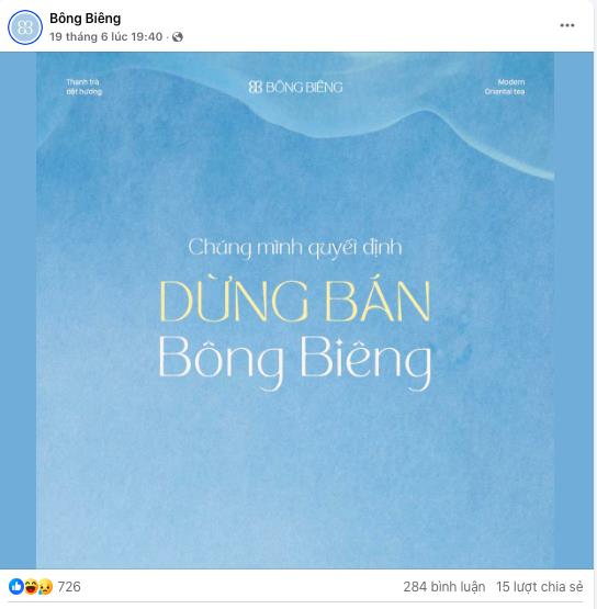 Trà sữa Bông Biêng dừng bán thật hay 'nước đi content' của thương hiệu F&B? - Ảnh 1 Trà sữa Bông Biêng dừng bán thật hay 'nước đi content' của thương hiệu F&B? - Ảnh 1