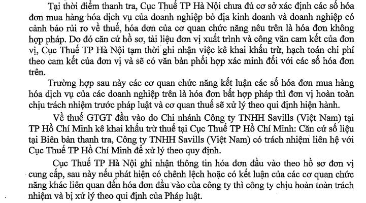 Sai phạm về thuế, C&#244;ng ty TNHH Savills (Việt Nam) bị phạt h&#224;ng trăm triệu đồng  - Ảnh 2