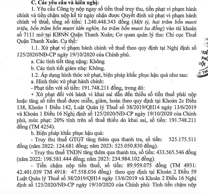 Mắc nhiều sai phạm li&#234;n quan đến thuế, C&#244;ng ty Dịch vụ viễn th&#244;ng Hạnh Minh bị phạt, truy thu hơn 1,2 tỷ đồng  - Ảnh 3