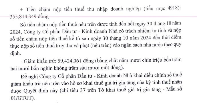 Vướng sai phạm, C&#244;ng ty Đầu tư v&#224; Kinh doanh Nh&#224; Intresco (ITC) bị phạt, truy thu thuế hơn 3,5 tỷ đồng - Ảnh 2