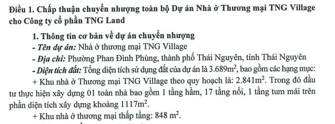 Đầu tư v&#224; Thương mại TNG (TNG) chuyển nhượng to&#224;n bộ dự &#225;n TNG Village cho c&#244;ng ty con, thực hiện được 97% kế hoạch năm - Ảnh 1