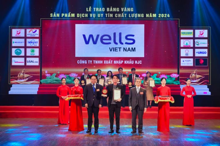 Wells nhận giải thưởng Sản phẩm dịch vụ uy tín chất lượng năm 2024 Wells nhận giải thưởng Sản phẩm dịch vụ uy tín chất lượng năm 2024 