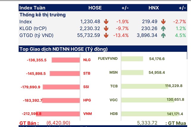 Khối ngoại b&aacute;n r&ograve;ng ảnh hưởng kh&ocirc;ng nhỏ đến t&acirc;m l&yacute; nh&agrave; đầu tư trong nước &nbsp;