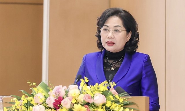 Thống đốc Nguyễn Thị Hồng nhấn mạnh nhiệm vụ giữ vững ổn định, an to&agrave;n hệ thống ng&acirc;n h&agrave;ng.
