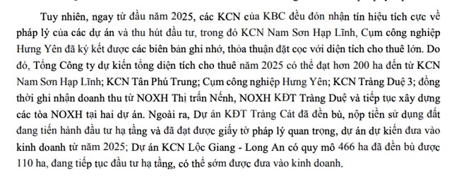 Ph&#225;t triển Đ&#244; thị Kinh Bắc (KBC) chuẩn bị họp ĐHĐCĐ bất thường, đặt mục ti&#234;u l&#227;i sau thuế năm 2025 đạt 3.200 tỷ đồng - Ảnh 2