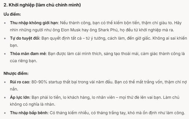 Hỏi DeepSeek v&#224; Grok 3 ‘n&#234;n chọn l&#224;m c&#244;ng ăn lương hay khởi nghiệp’, c&#226;u trả lời ngay lập tức khiến người d&#249;ng phải ngỡ ng&#224;ng v&#236; lập luận thấu đ&#225;o của AI - Ảnh 2