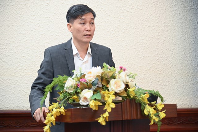Phó Bí thư Ban cán sự Đảng Bộ Tư ph&aacute;p, Thứ trưởng Nguyễn Kh&aacute;nh Ngọc ph&aacute;t biểu khai mạc Hội nghị.
