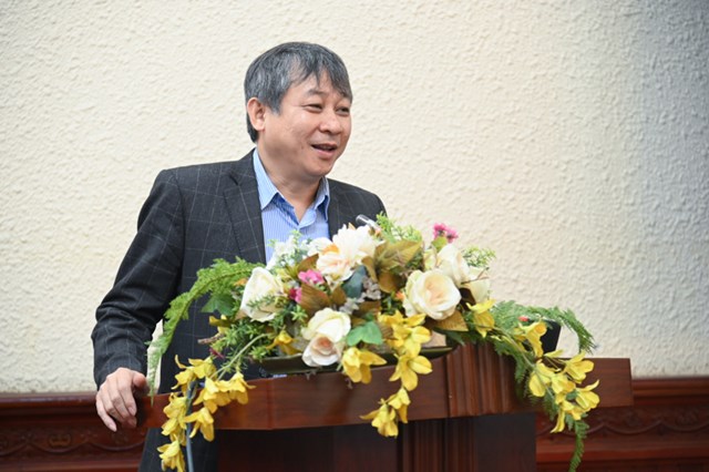TS. Nguyễn Cảnh Lam, Vụ trưởng Vụ Cải cách tư pháp, Ban Nội chính Trung ương ph&aacute;t biểu tham luận tại Hội nghị.