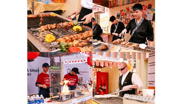 C&aacute;c thương hiệu nh&agrave; h&agrave;ng nướng từ Nhật Bản, Đức, H&agrave;n Quốc v&agrave; Việt Nam mang đến lễ hội những quầy nướng mở trực tiếp phục vụ du kh&aacute;ch &nbsp;
