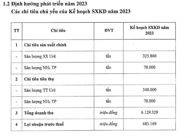 Kế hoạch kinh doanh năm 2023 của Đạm H&agrave; Bắc