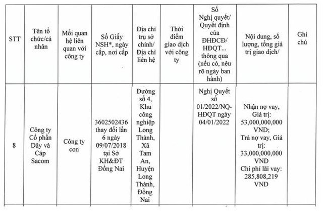 SAM Holdings (SAM) tiếp tục bảo l&#227;nh th&#234;m 100 tỷ đồng cho c&#244;ng ty con vay vốn ng&#226;n h&#224;ng - Ảnh 1