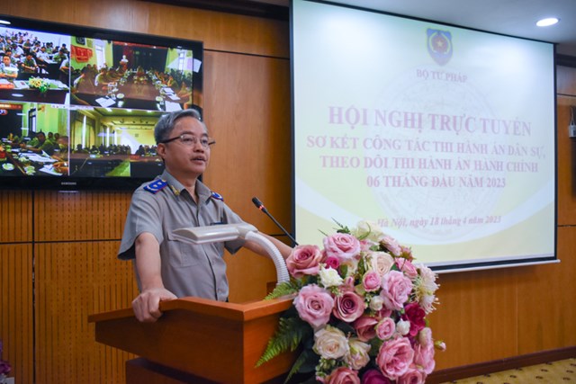 Tổng cục trưởng Tổng cục THADS Nguyễn Quang Th&aacute;i ph&aacute;t biểu tại Hội nghị