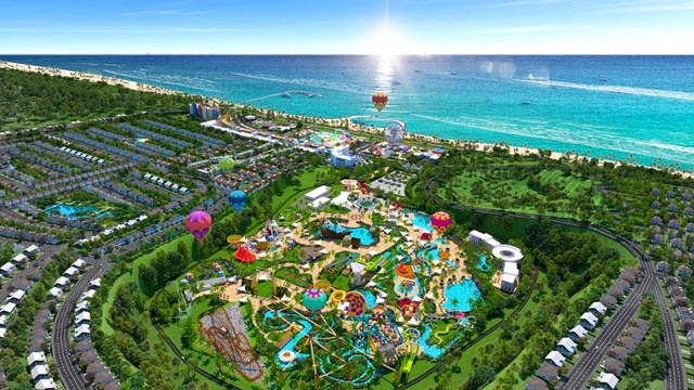 Dự &aacute;n NovaWorld Phan Thiet quy m&ocirc; 1.000 ha với t&ocirc;̉ng mức đ&acirc;̀u tư 5 tỷ USD g&oacute;p ph&acirc;̀n &ldquo;l&ocirc;̣t x&aacute;c&rdquo; di&ecirc;̣n mạo của &ldquo;thủ phủ du lịch&rdquo; B&igrave;nh Thu&acirc;̣n. Ảnh ph&ocirc;́i cảnh NovaWorld Phan Thiet.