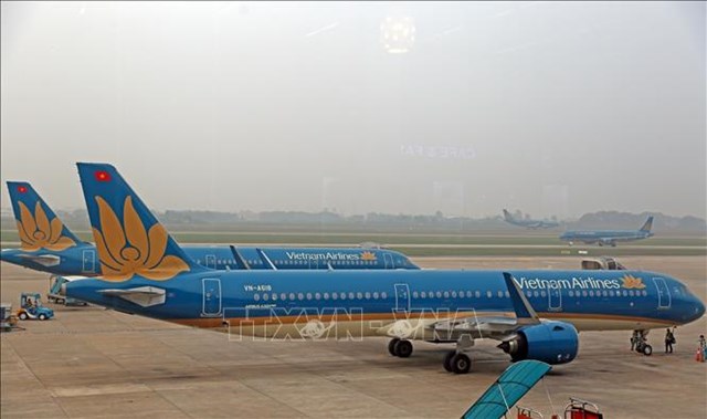 M&aacute;y bay của Vietnam Airlines. Ảnh: Huy H&ugrave;ng/TTXVN