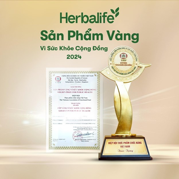 C&#225;c sản phẩm của Herbalife được trao giải “Sản Phẩm V&#224;ng V&#236; Sức Khỏe Cộng Đồng 2024 - Ảnh 1