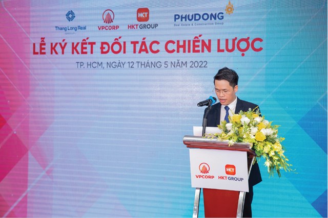 &Ocirc;ng Nguyễn Văn Quy - Tổng Gi&aacute;m đốc VPCORP ph&aacute;t biểu tại sự kiện