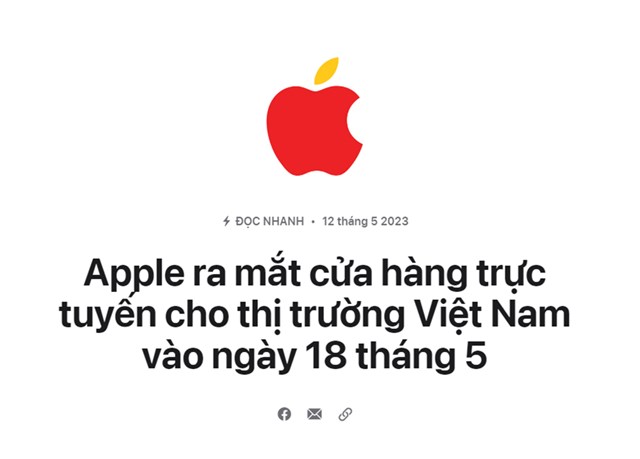 Việt Nam ch&#237;nh thức c&#243; Apple Store … online - Ảnh 1