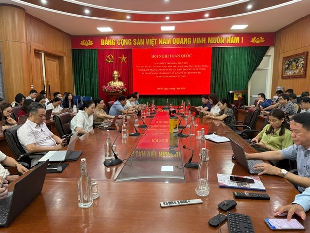 Điểm cầu Học viện Tư ph&aacute;p, Bộ Tư ph&aacute;p nghe qu&aacute;n triệt NQ