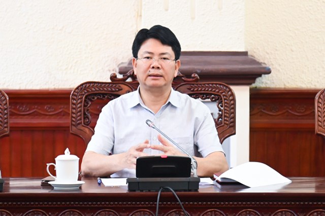 Thứ trưởng Nguyễn Thanh Tịnh chủ tr&igrave; buổi họp