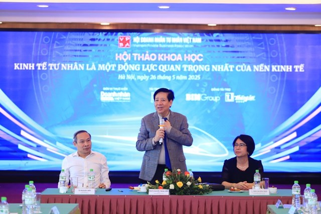 PGS.TS Nguyễn Trọng Điều, Chủ tịch Hội Doanh nh&acirc;n Tư nh&acirc;n Việt Nam tại hội thảo khoa học &ldquo;Kinh tế tư nh&acirc;n l&agrave; một động lực quan trọng nhất của nền kinh tế&rdquo;