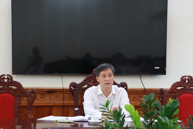 Thứ trưởng Nguyễn Kh&aacute;nh Ngọc ph&aacute;t biểu tại cuộc họp.